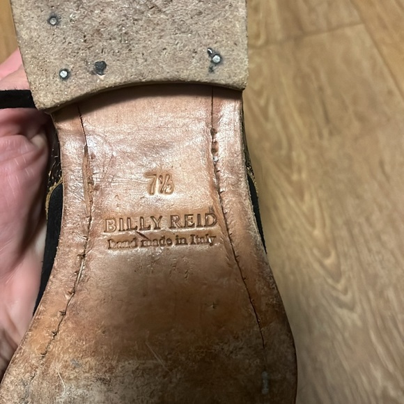 Billy Reid Crackled Leather & Suede Loafers - Picture 9 of 11